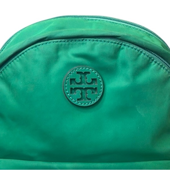 Tory Burch Ella Logo Nylon Adjustable Dual Zip Compartment Backpack in Arugula - Picture 5 of 16